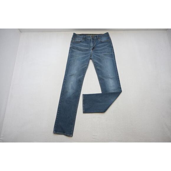 American Eagle Slim Straight Extreme Flex Blue Denim Jeans Rugged Mens 32 x 34 - Picture 1 of 8
